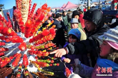 家在辽宁沈阳的李晓,春节期间最喜欢和家人逛市集。资料图为沈阳市民置办年货。<a target='_blank' >中新社</a>发 于海洋 摄 ..